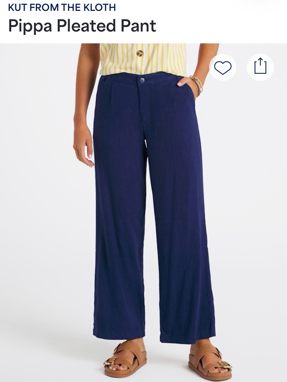 Kut from the Kloth Navy Wide-Leg Pippa Pant from Stitch Fix NWT size 8